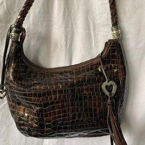 Brighton Women's Leather Bag with Zipper Closure